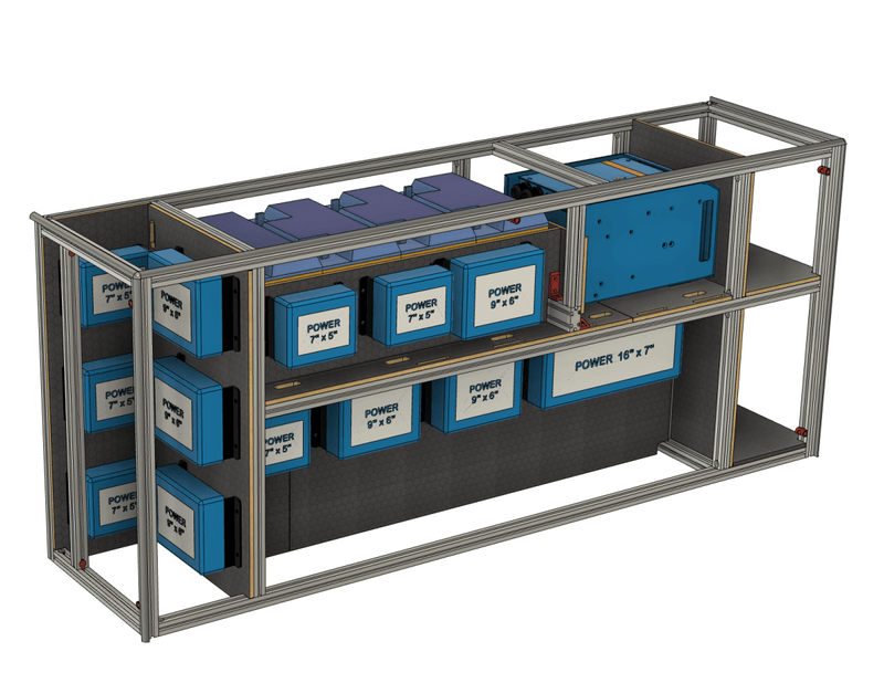 Load image into Gallery viewer, Custom electrical cabinet lithium battery storage van conversion off-grid