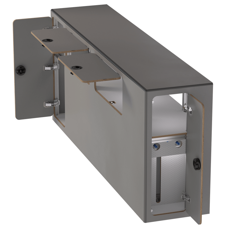 Load image into Gallery viewer, Modular wheel well cabinet for van water systems