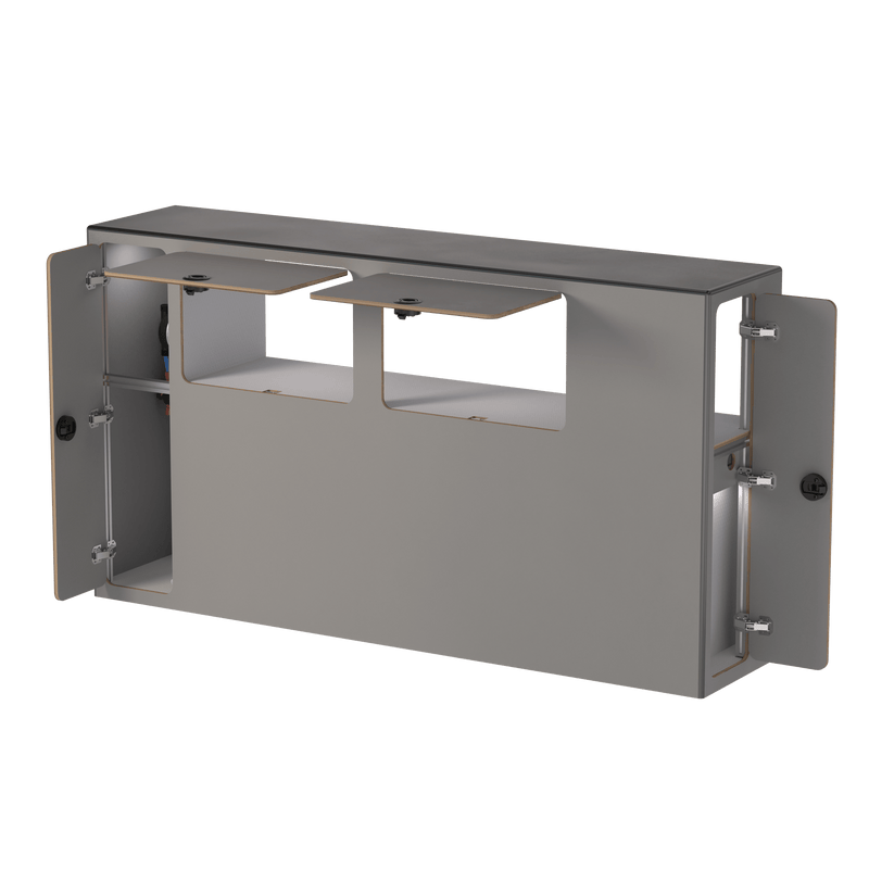 Load image into Gallery viewer, Water cabinet access panel plumbing connections van build