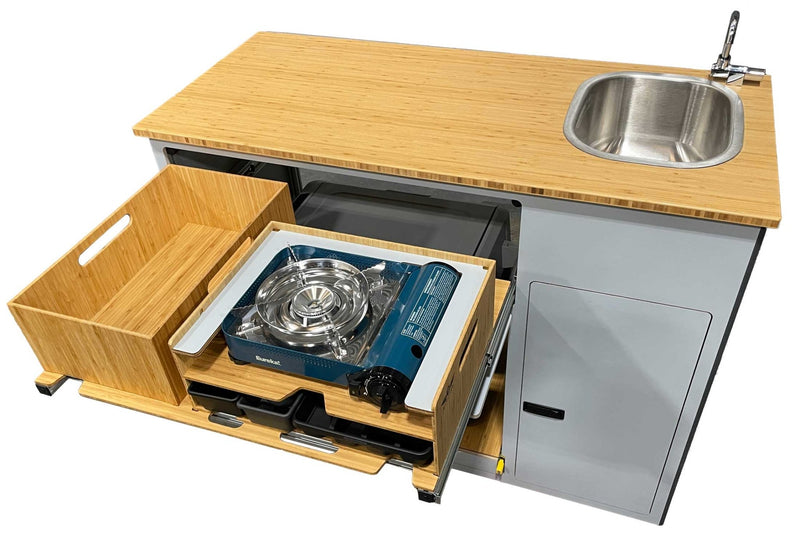 Load image into Gallery viewer, Driver side van kitchen Wanderer galley outdoor cooking CookCaddy