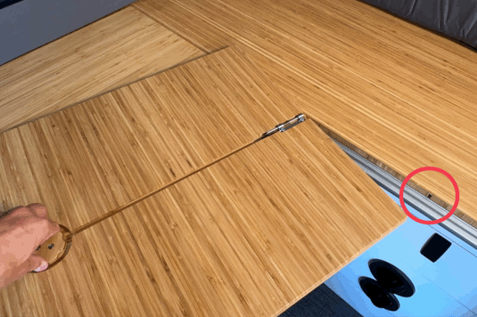 FlexDeck bamboo sections showing removable modular construction