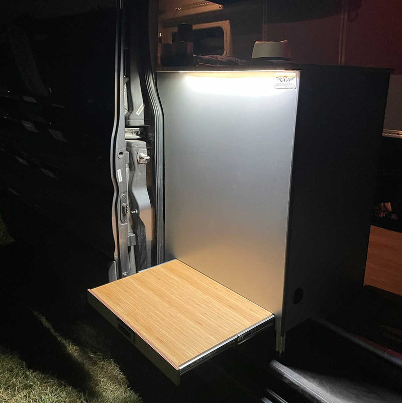 Load image into Gallery viewer, Best energy-efficient large fridge for Oasis Galley in camper vans
