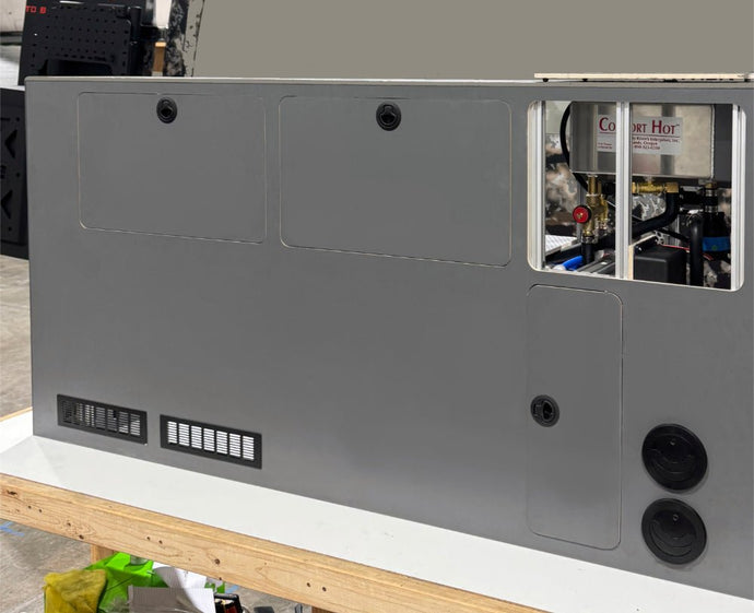 Heating Cabinet: Hydronic + Water || Van Wheel Well | Extended - Skyliner Gear LLC