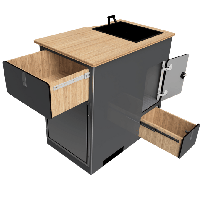 Kitchen Galley: Oasis Extended || Passenger Door | 65L Drawer - Skyliner Gear LLC