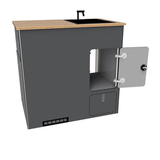 Kitchen Galley: Oasis Extended || Passenger Door | 65L Drawer - Skyliner Gear LLC